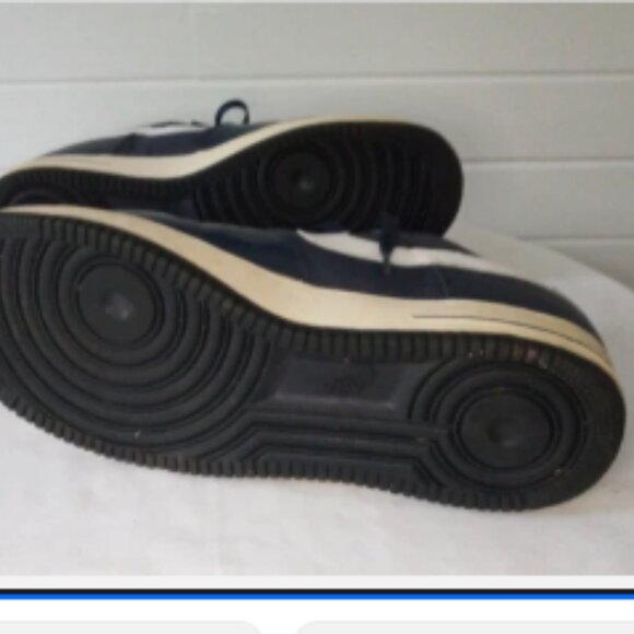 Nike Air Force 1 Men’s Sz 14 Navy Blue Patent Leather 315122-410 Sneakers - Picture 10 of 11